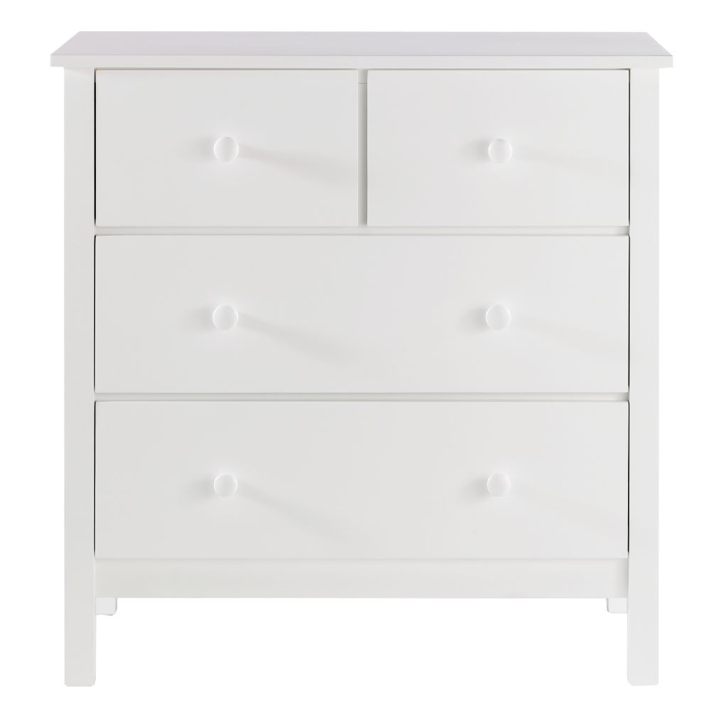 White 2-Over-2 Dresser
